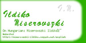 ildiko miserovszki business card